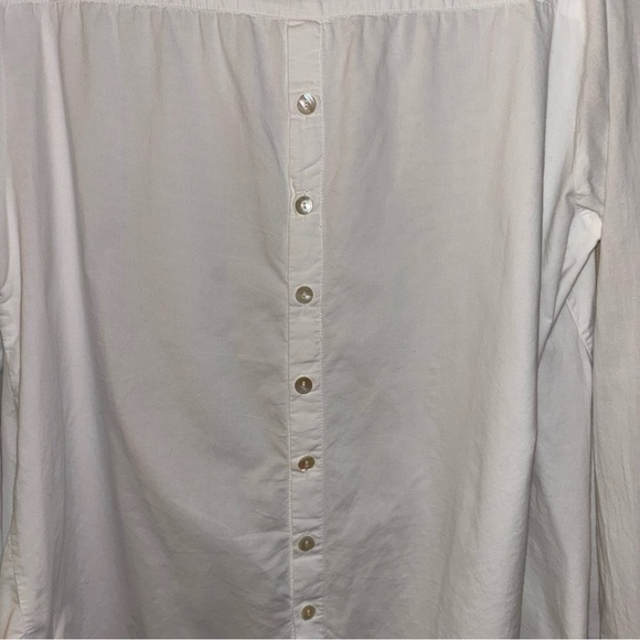 tulip White Button-Up With Detailed Button Down Back Oversized Cotton Shirt XL - Picture 7 of 10